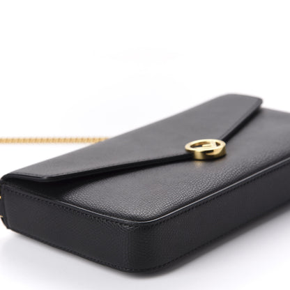 Fendi Vitello Cruise F is Fendi Envelope Wallet on Chain with Pouches Black 6 of 11