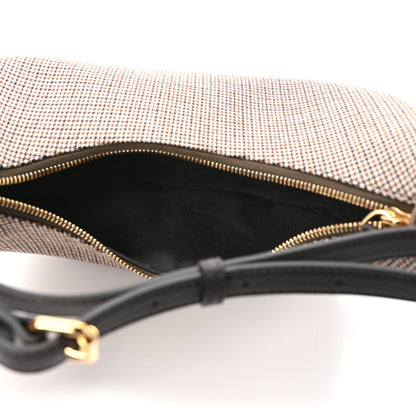 Fendi Wool Vitello Grace Small Houndstooth Small Fendigraphy Hobo Bag Beige Ebano 5 of 9