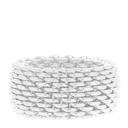 Tiffany Sterling Silver Somerset Mesh Ring 49 5 1 of 5