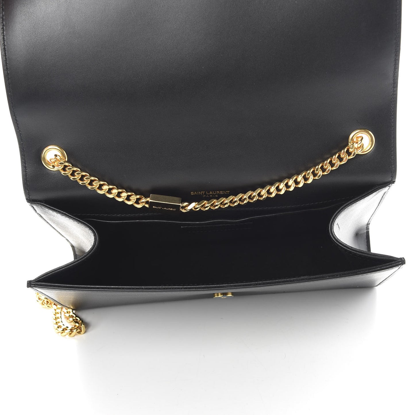 Smooth Calfskin Medium Classic Monogram Kate Tassel Satchel Black