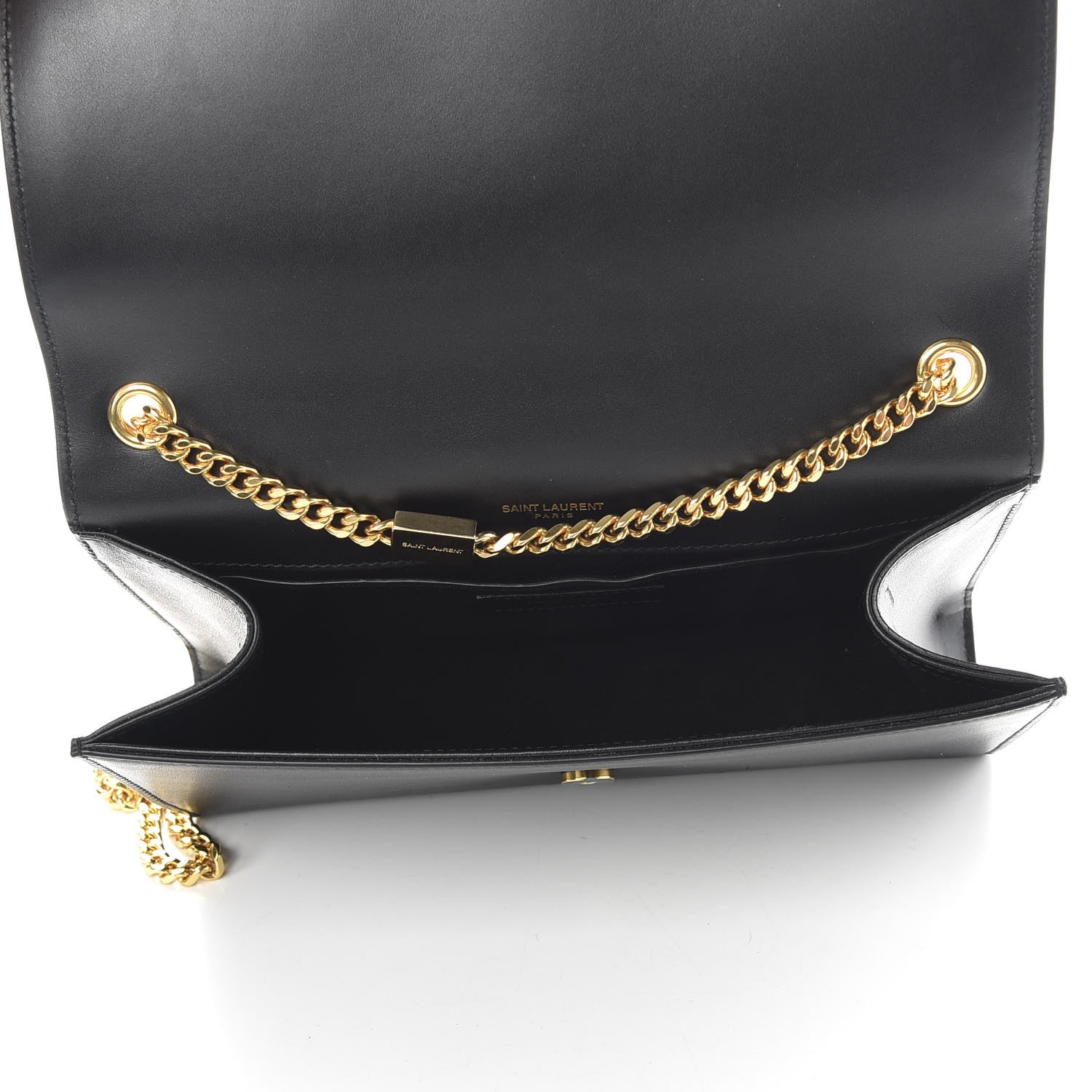 Saint Laurent Smooth Calfskin Medium Classic Monogram Kate Tassel Satchel Black 5 of 9