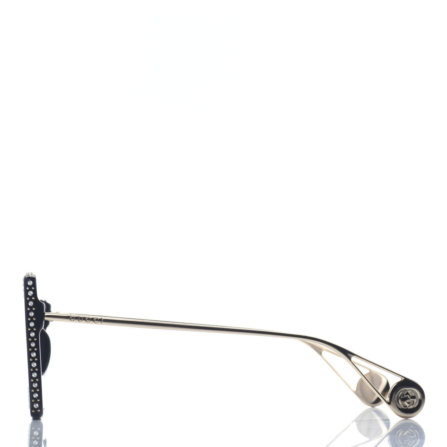 Gucci Acetate Crystal Mask-Frame Sunglasses GG0431S Black 3 of 8