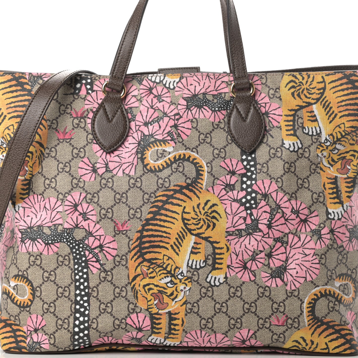 Soft GG Supreme Monogram Bengal Medium Crossbody Tote Beige Pink