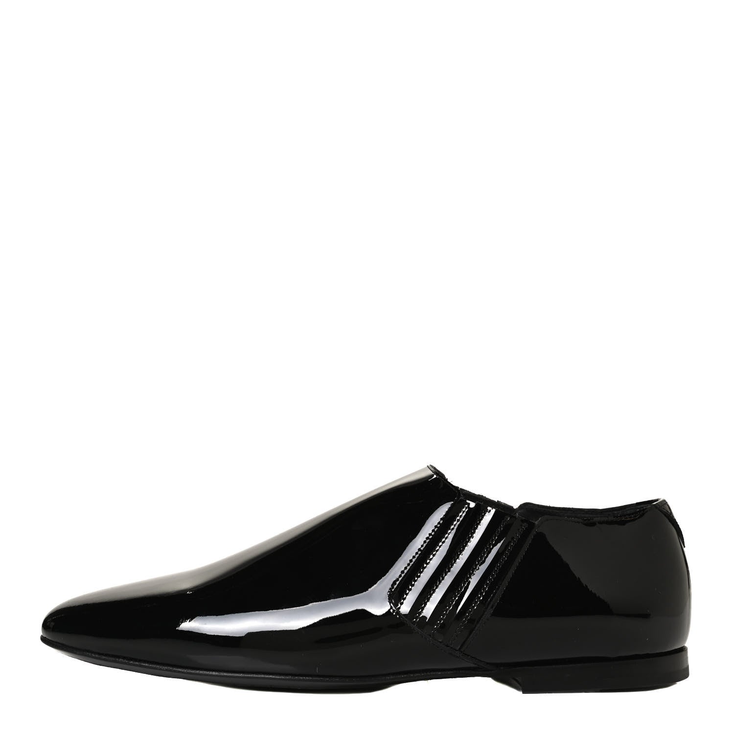 Saint Laurent Patent Leather Connor Cropped Chelsea Boots 39.5 Black 1 of 13