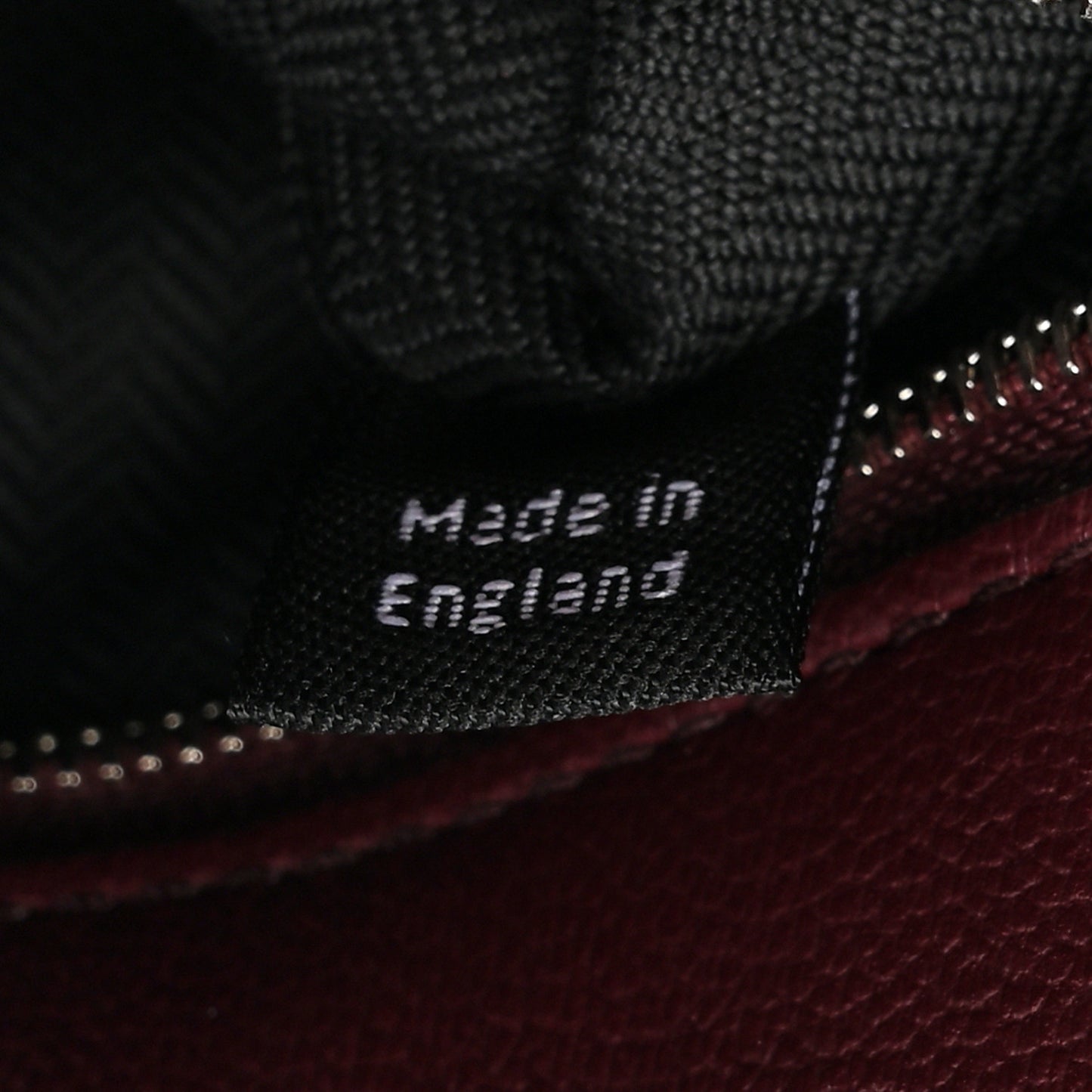 Micro Classic Grain Small Iris Shoulder Bag Black Cherry