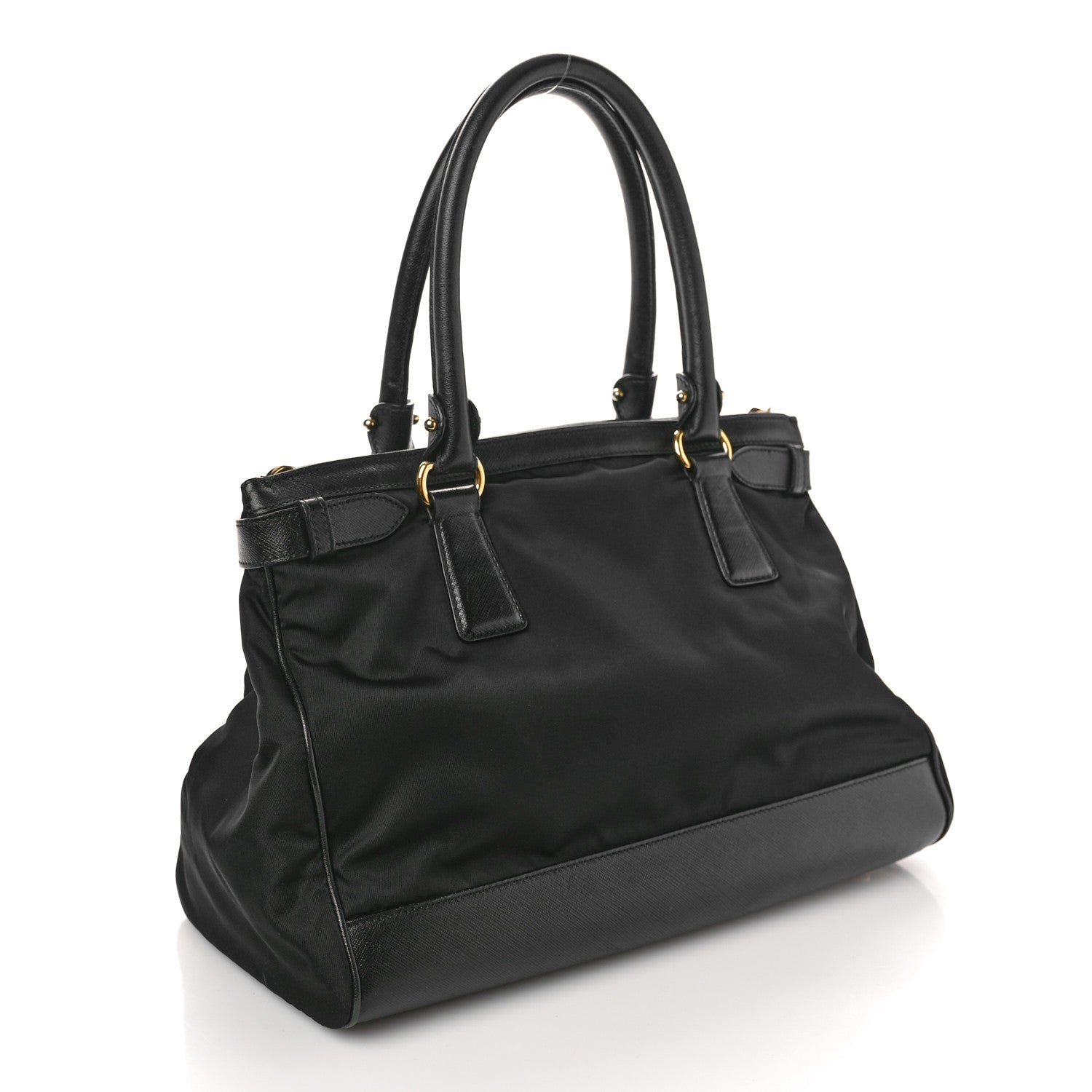 Salvatore Ferragamo Nylon Batik Small Tote Black 3 of 13