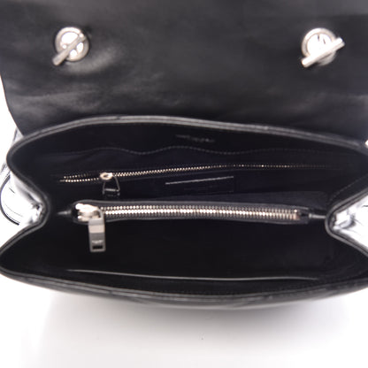 Saint Laurent Calfskin Y Quilted Monogram Medium Loulou Satchel Black 5 of 9