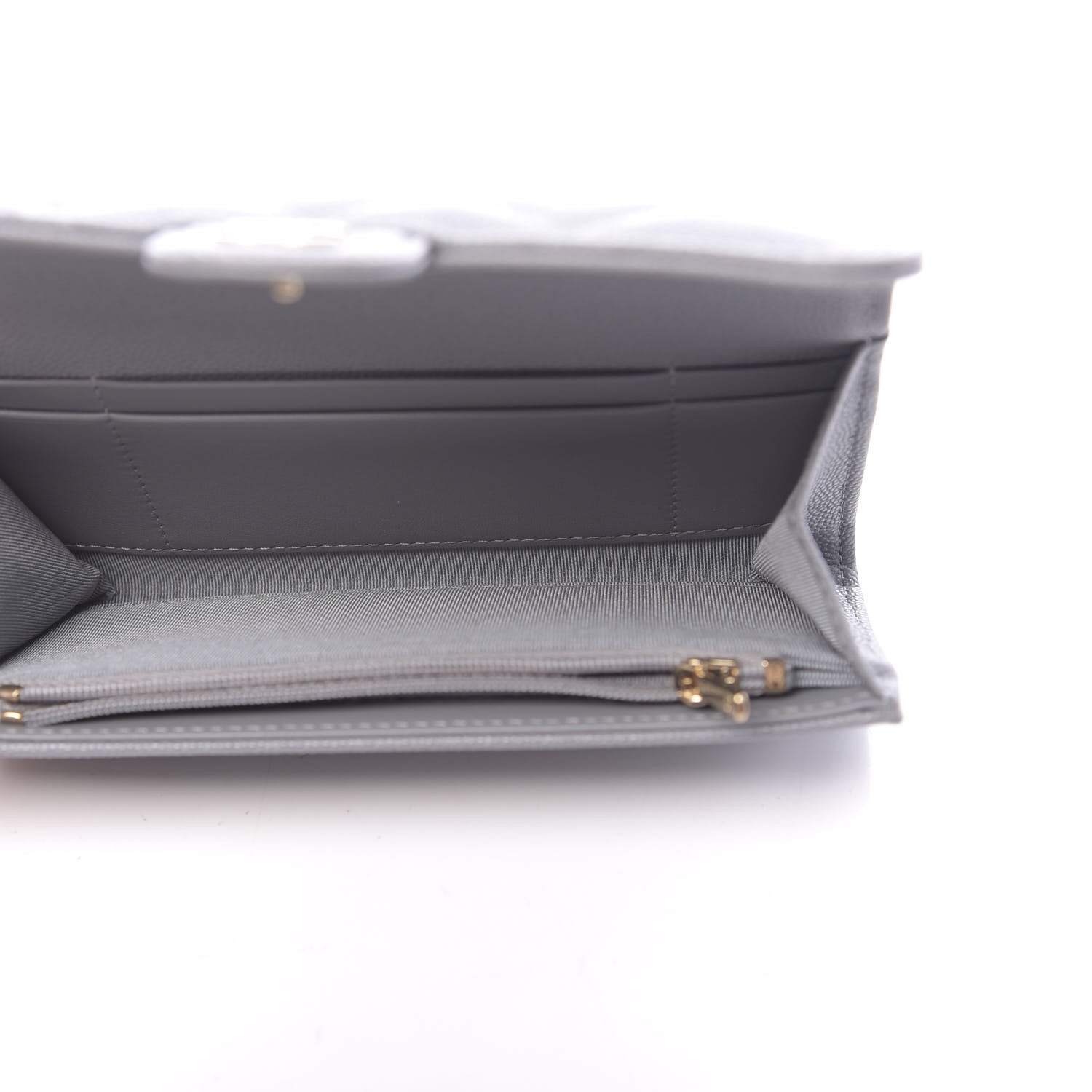 Chanel Caviar Quilted Medium Flap Wallet Grey 5 of 9