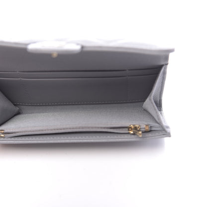 Chanel Caviar Quilted Medium Flap Wallet Grey 5 of 9