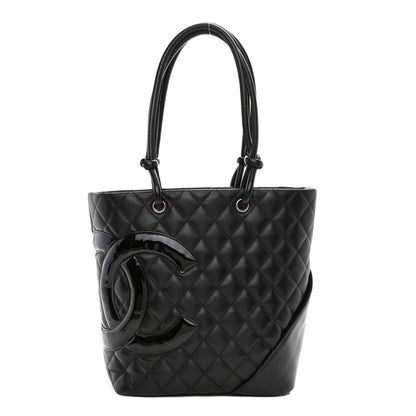 Chanel Calfskin Quilted Medium Cambon Tote Black 2 of 14