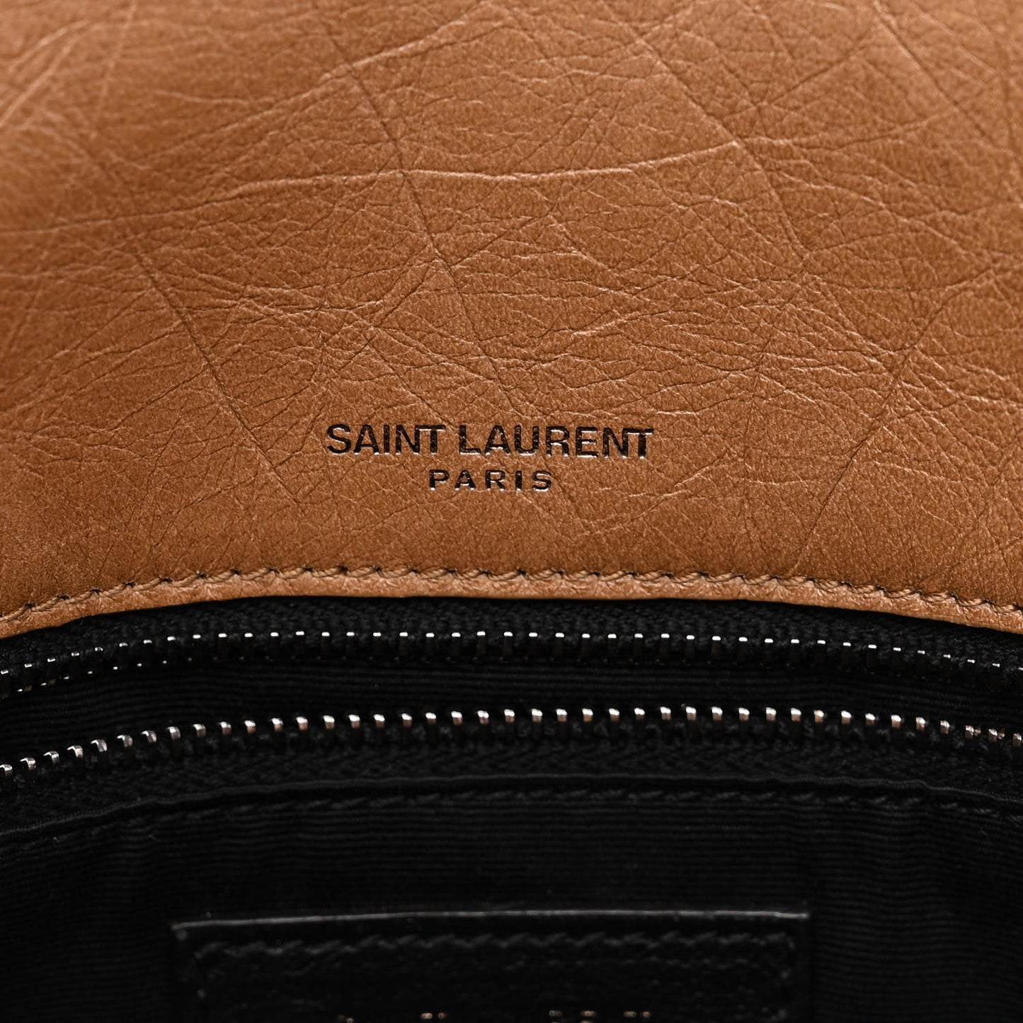 Crinkled Calfskin Matelasse Monogram Medium Niki Chain Satchel Natural Tan