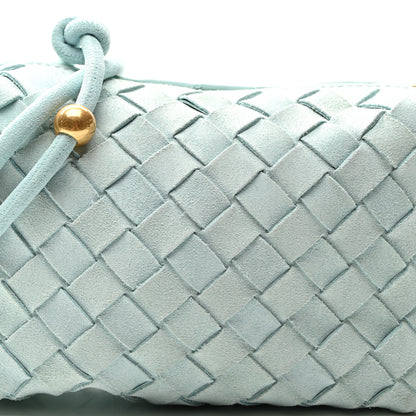 Bottega Veneta Suede Intrecciato Loop Camera Bag Teal 7 of 9