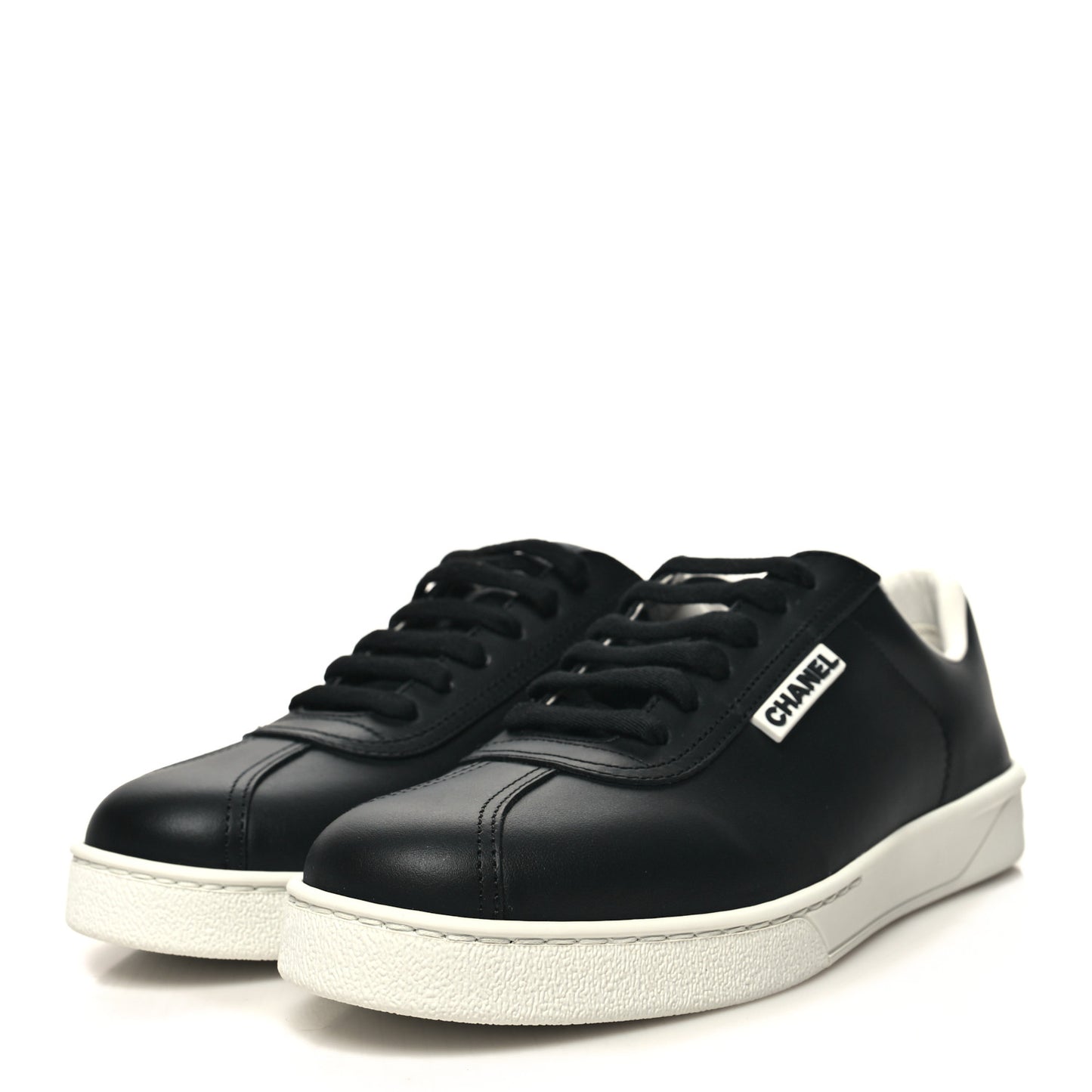 Calfskin CC Womens Sneakers 38 Black