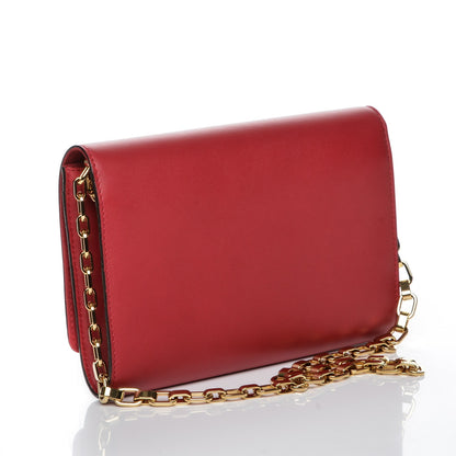 Louis Vuitton Calfskin Chain Louise GM Framboise 3 of 7