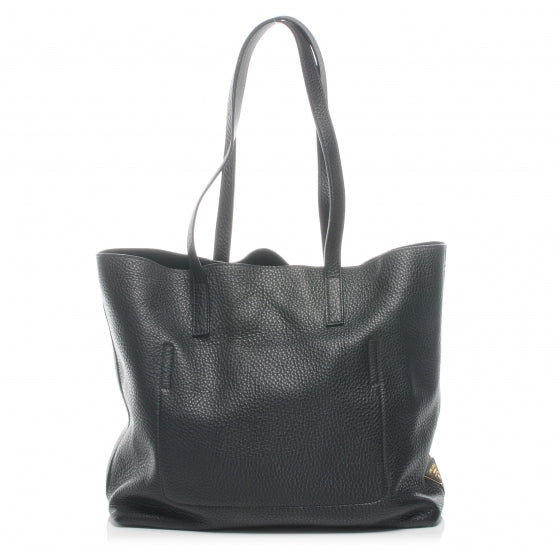Prada Vitello Daino Shoulder Bag Black 1 of 18
