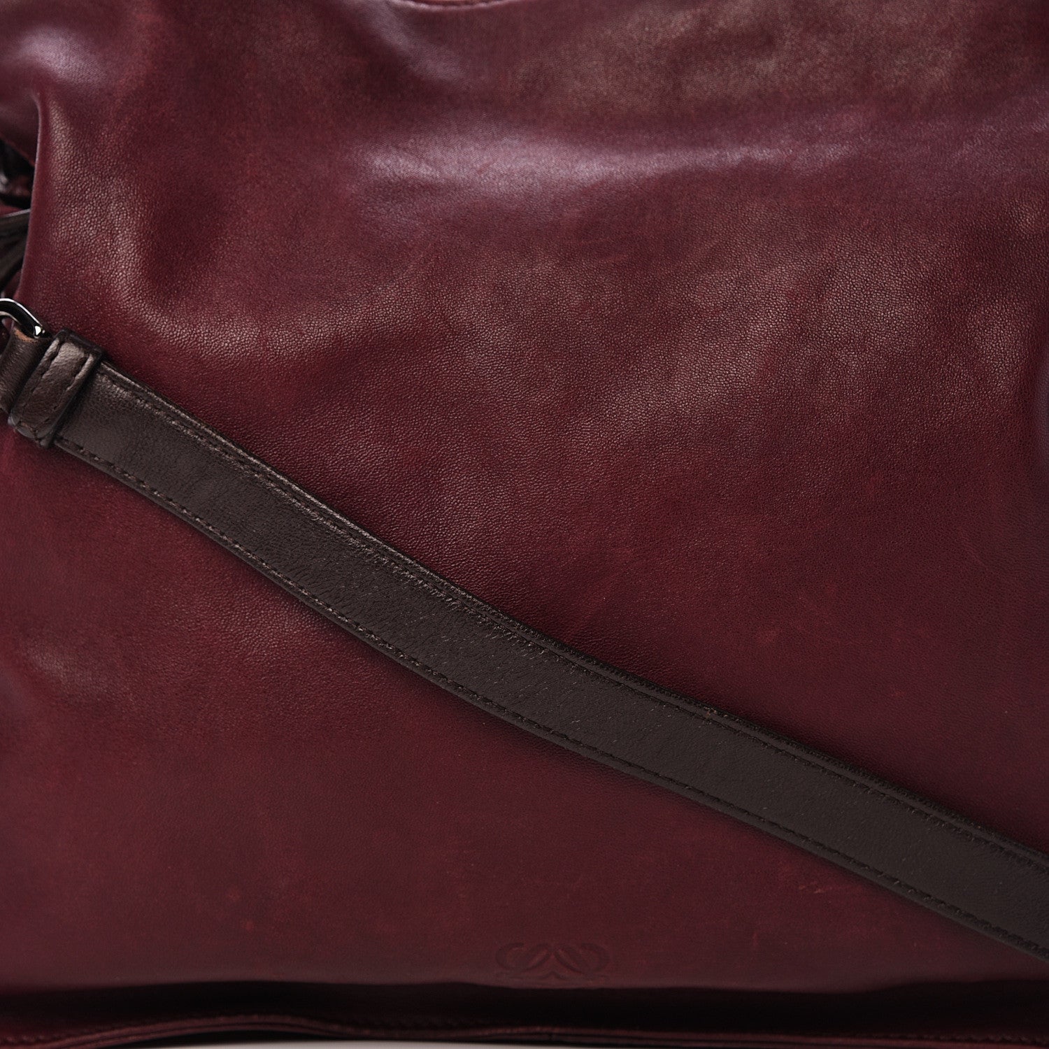 Loewe Nappa Small Flamenco Shoulder Bag Wine 7 of 13