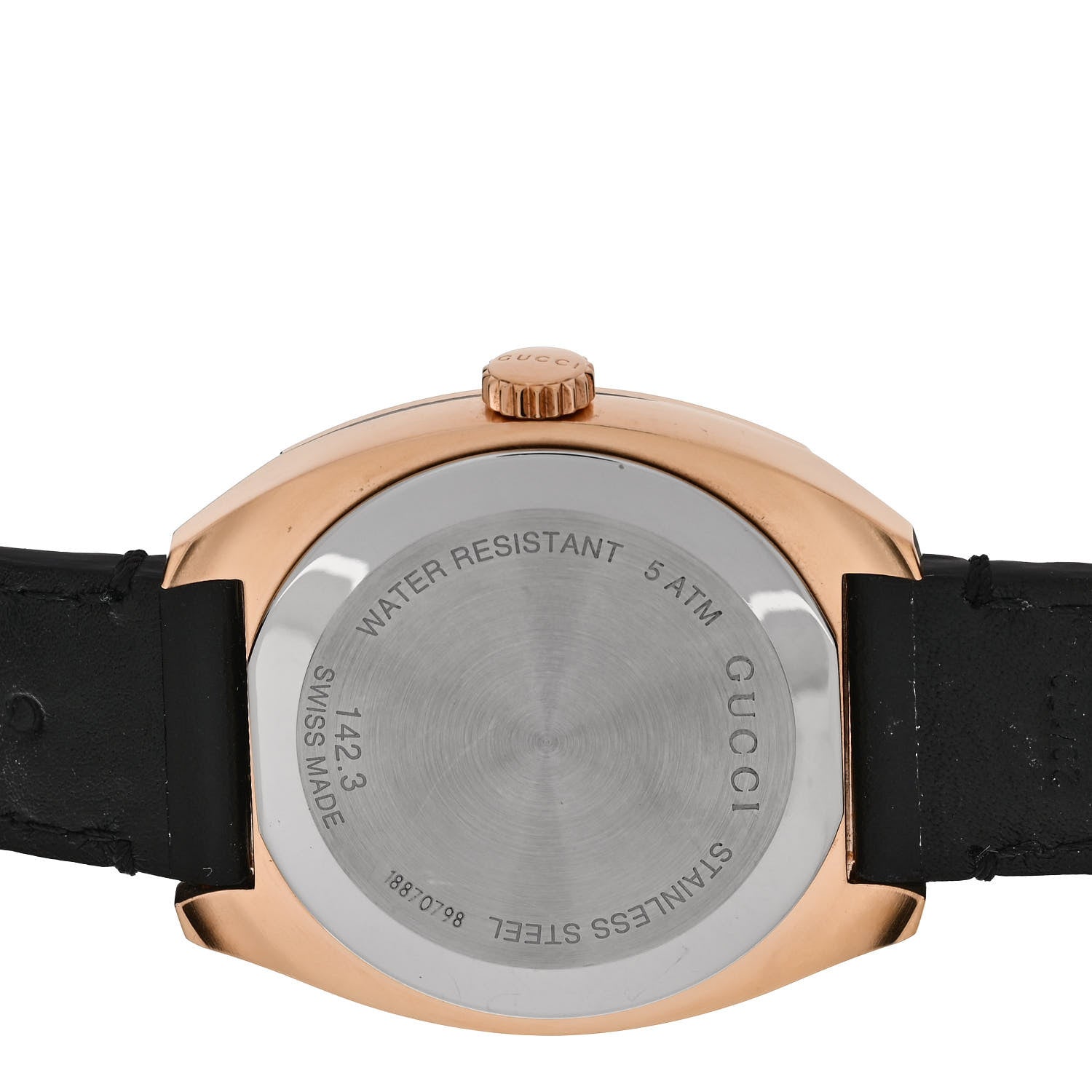 Gucci Stainless Steel Calfskin 40mm GG2570 Quartz Watch Black 4 of 5