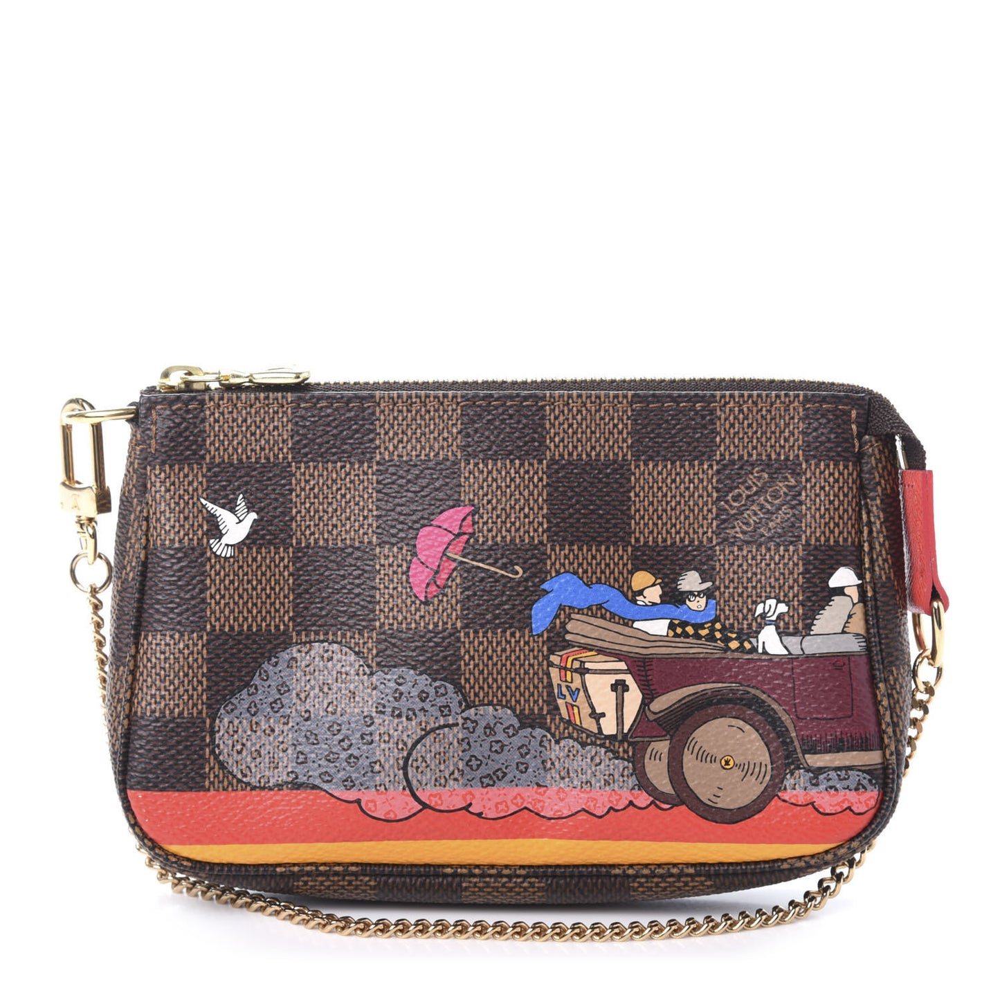 Damier Ebene 2015 Christmas Animation Mini Pochette Accessories