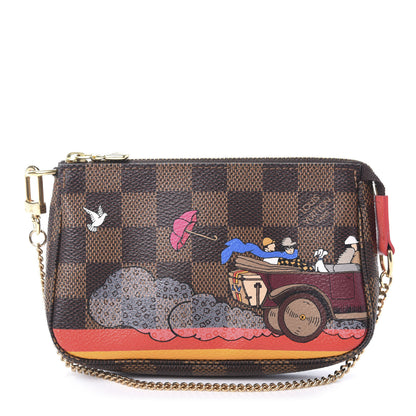 Louis Vuitton Damier Ebene 2015 Christmas Animation Mini Pochette Accessories 1 of 11