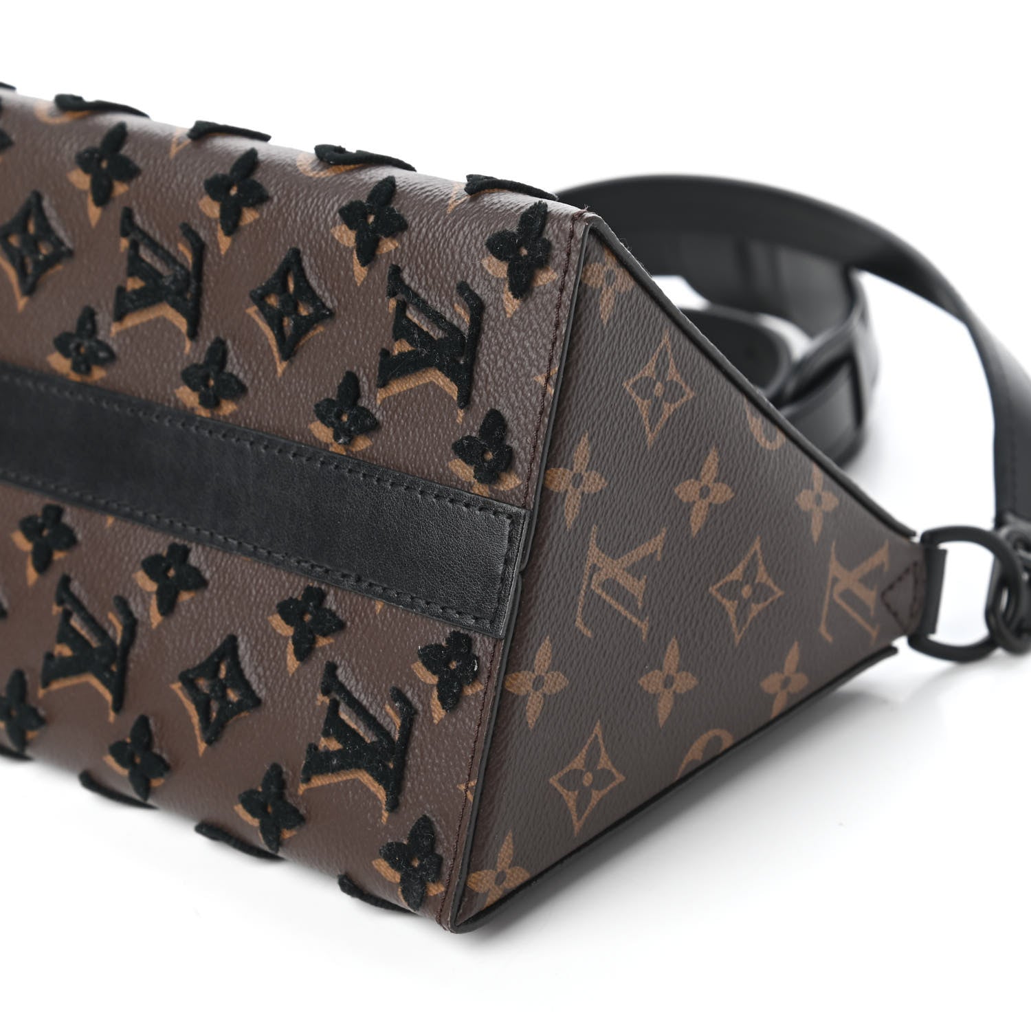 Louis Vuitton Monogram Tuffetage Triangle Messenger Black 7 of 10