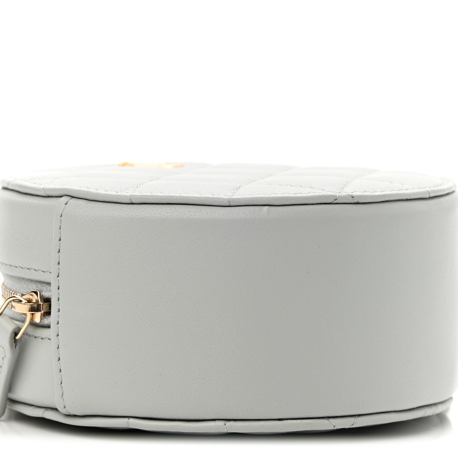 Chanel Lambskin Quilted Round Pearl Crush Clutch With Chain Grey 9 of 10