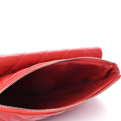 Chanel Caviar Quilted Daily Zip Crossbody Bag Red 5 of 13