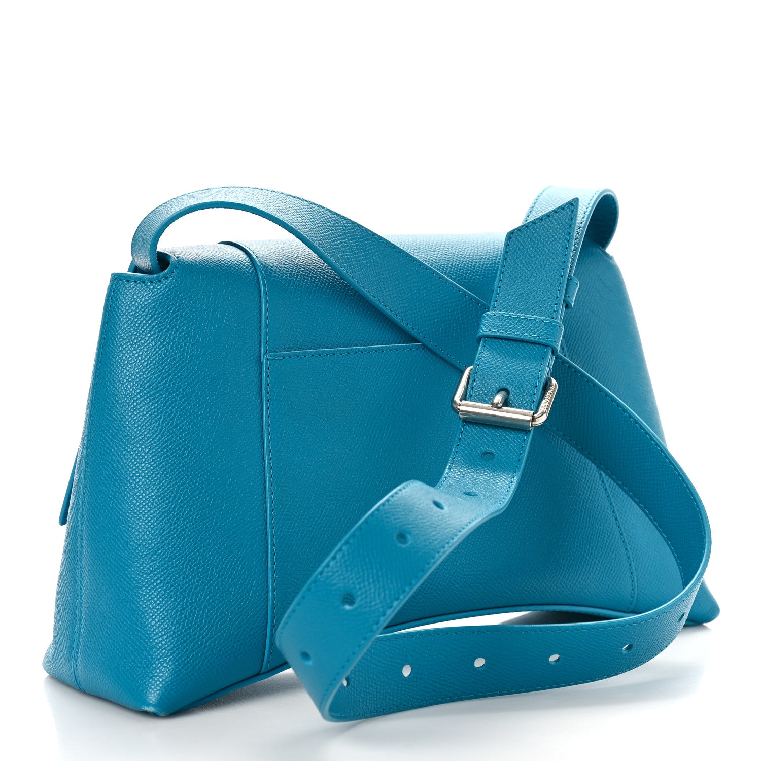 Balenciaga Grained Calfskin Small Downtown Shoulder Bag Turquoise 3 of 9