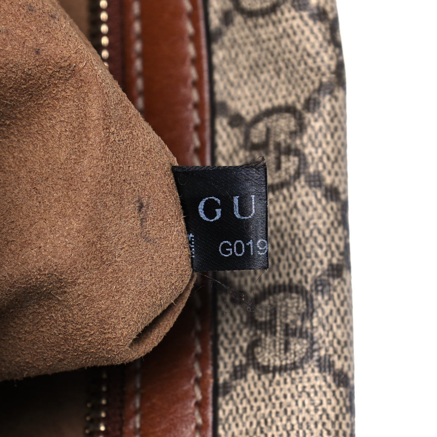 GG Supreme Monogram Medium Boston Beige Cuir