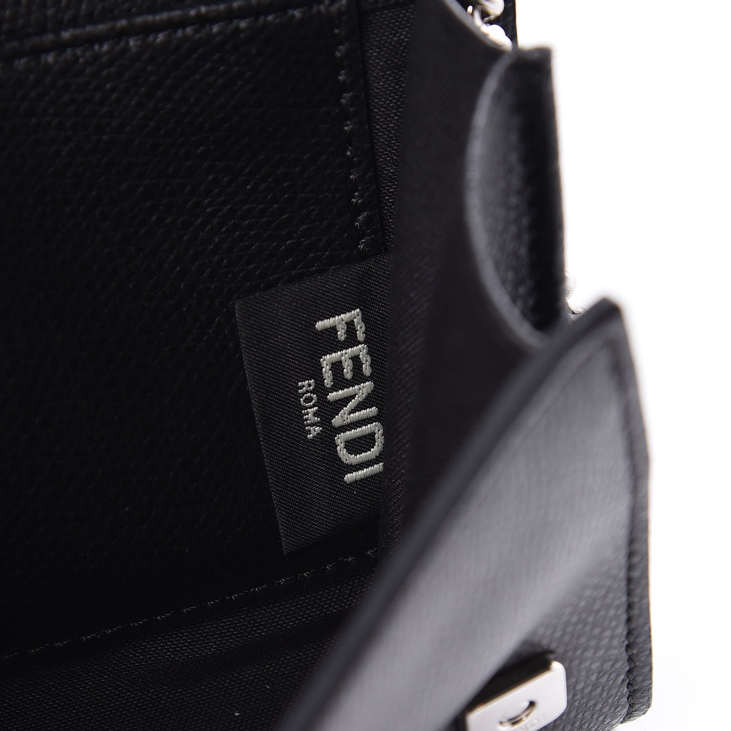 Fendi Vitello Cruise F is Fendi Wallet on Chain Black 8 of 10