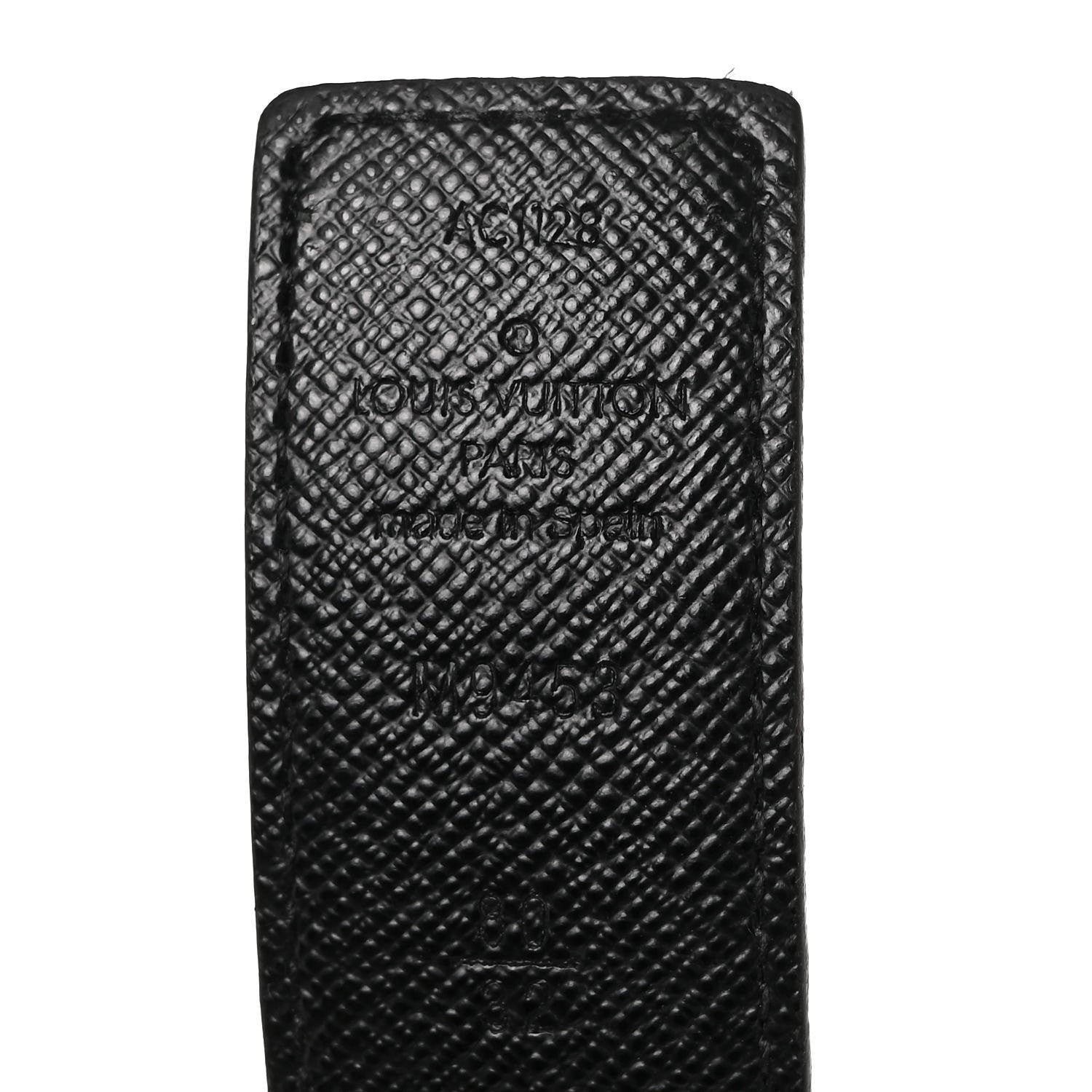 Louis Vuitton Calfskin Monogram 30mm LV Initiales Reversible Belt 80 32 Black 3 of 5