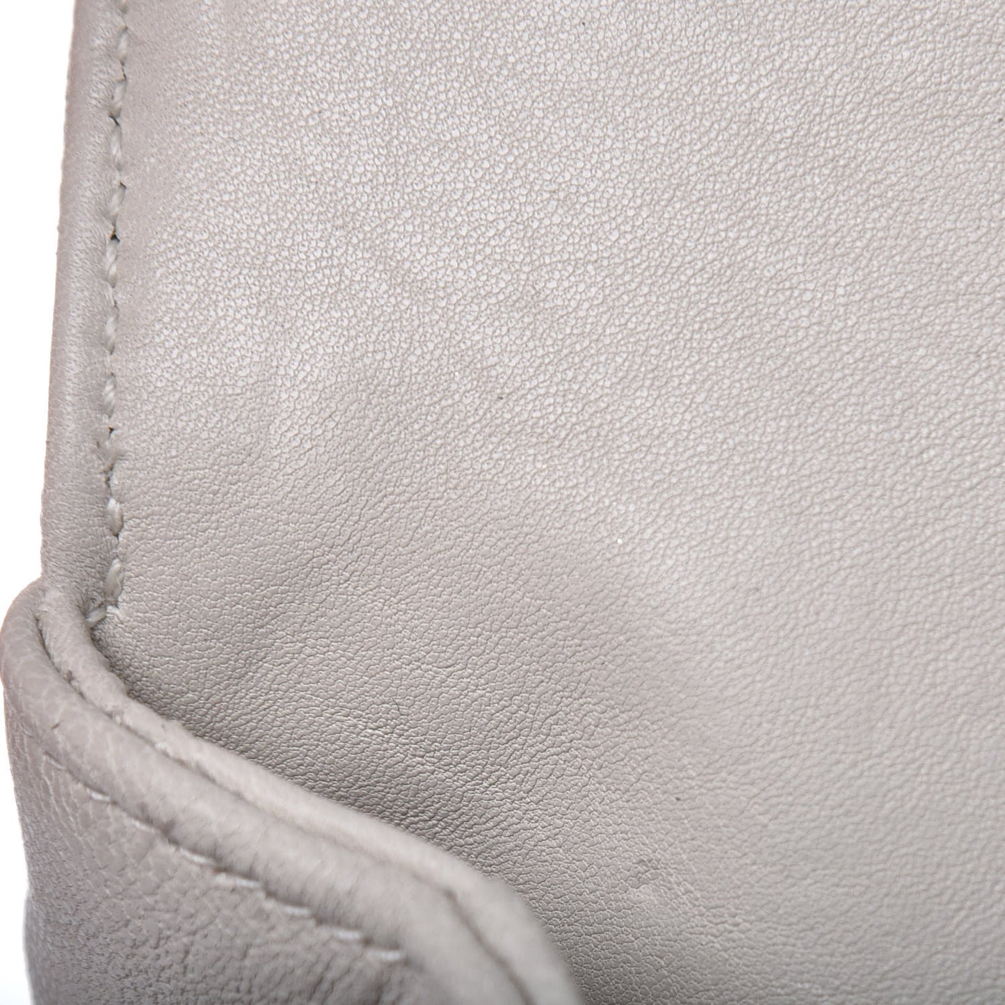 Sheepskin Matelasse Chevron Monogram Medium College Bag Dove White