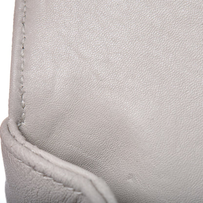 Saint Laurent Sheepskin Matelasse Chevron Monogram Medium College Bag Dove White 8 of 9