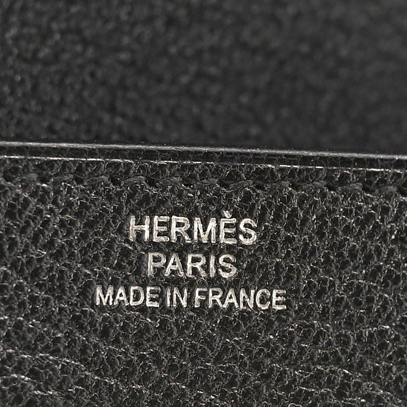 Hermes Chevre Mysore Kelly Longue Wallet Black 6 of 8