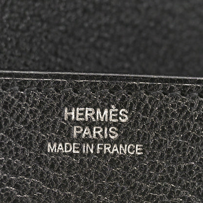 Hermes Chevre Mysore Kelly Longue Wallet Black 6 of 8