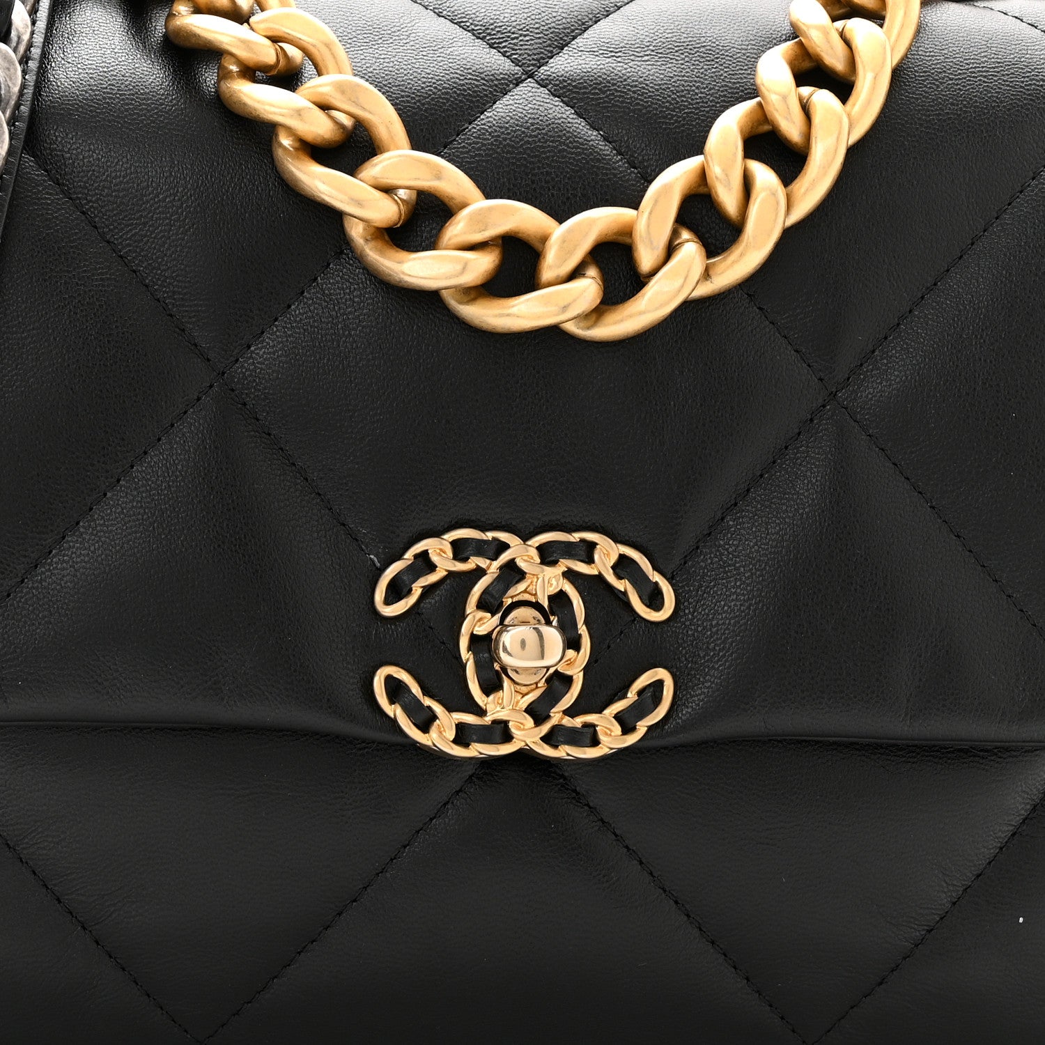 Chanel Lambskin Quilted Large Chanel 19 Flap Black 8 of 11