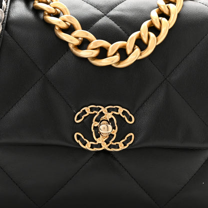 Chanel Lambskin Quilted Large Chanel 19 Flap Black 8 of 11