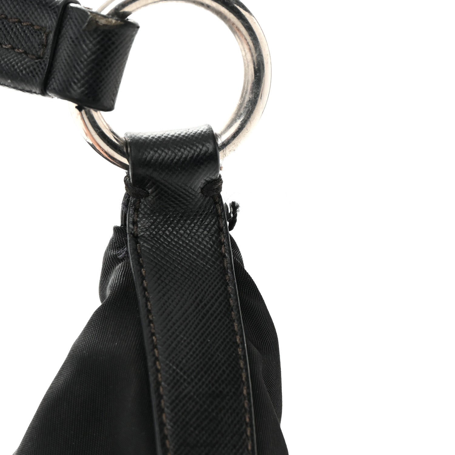 Prada Tessuto Nylon Saffiano Sacca Shoulder Bag Black 14 of 19