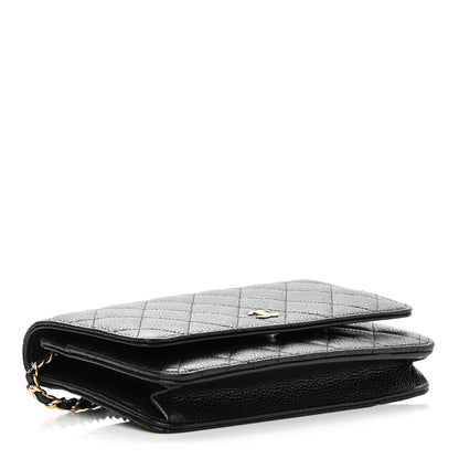 Chanel Caviar Quilted Wallet On Chain WOC Black 4 of 13
