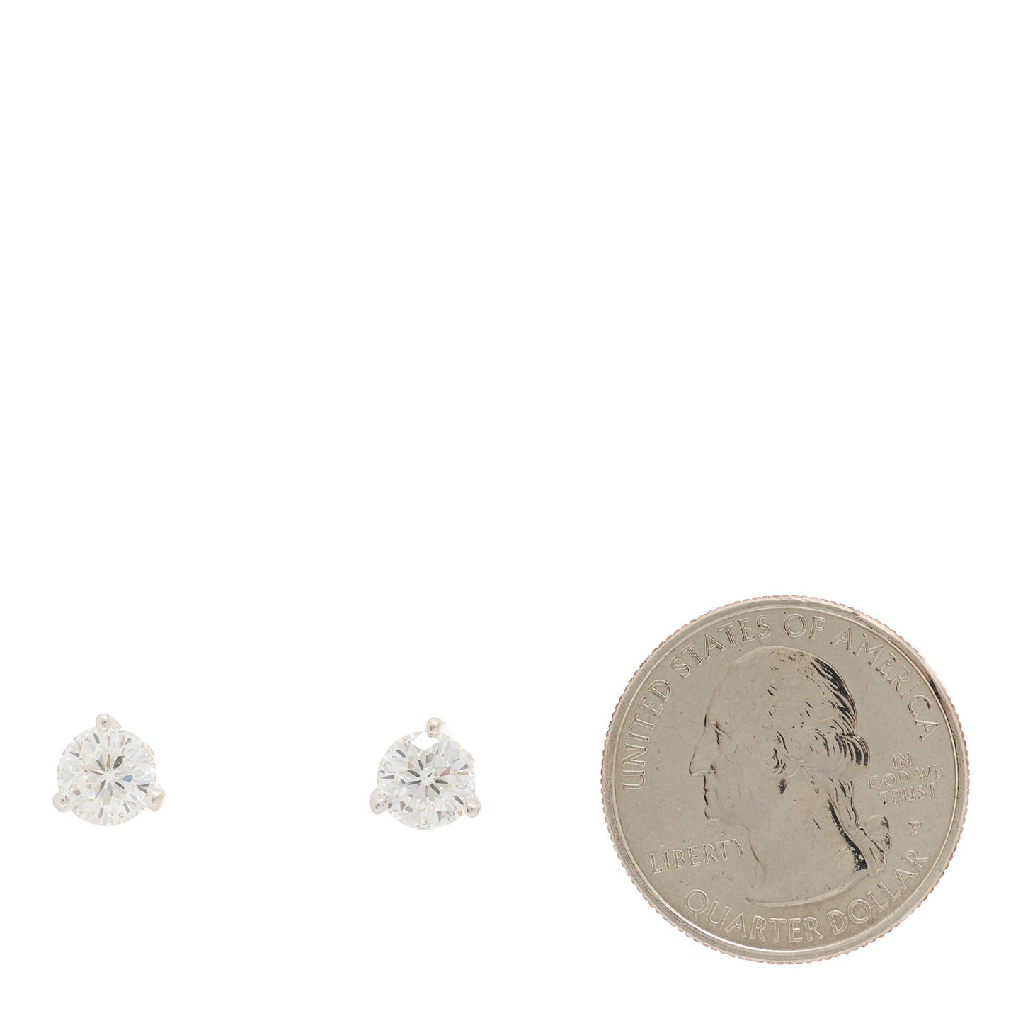 18K White Gold Diamond 2.18ctw Cento Tulip Stud Earrings