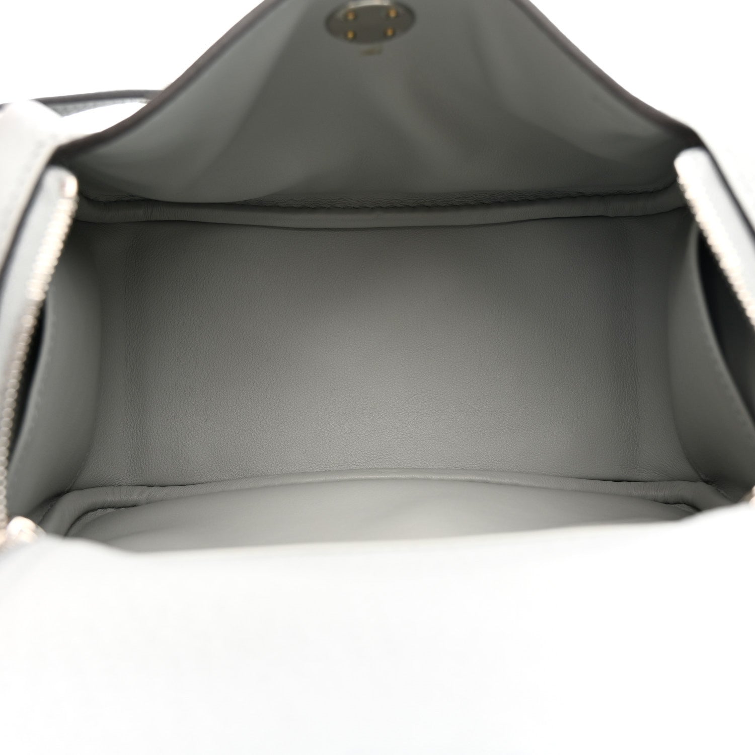 Hermes Taurillon Clemence Mini Lindy 20 Bleu Pale 5 of 11