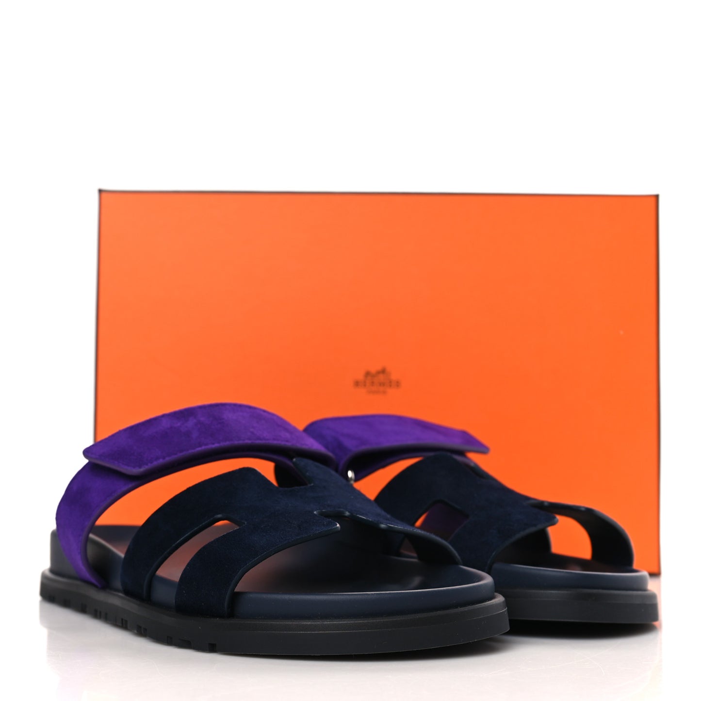 Suede Goatskin Womens Chypre Sandals 37.5 Marine Violet Majorette