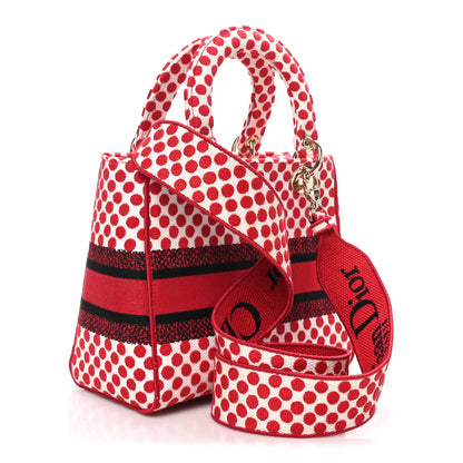 Christian Dior Canvas Medium DiorAmour Dots Lady D-Lite Red 3 of 9