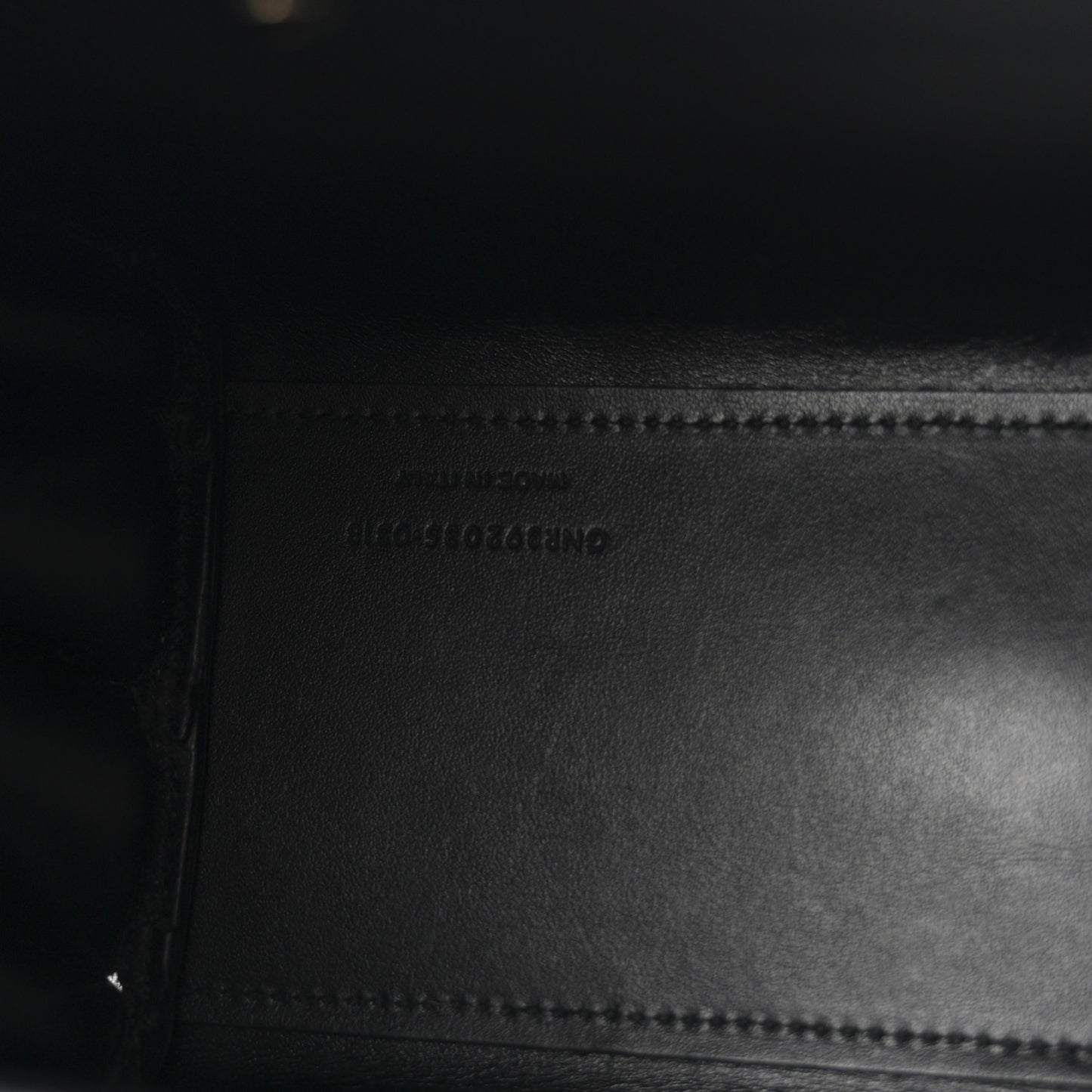 Calfskin Crocodile Embossed Nano Sac De Jour Black