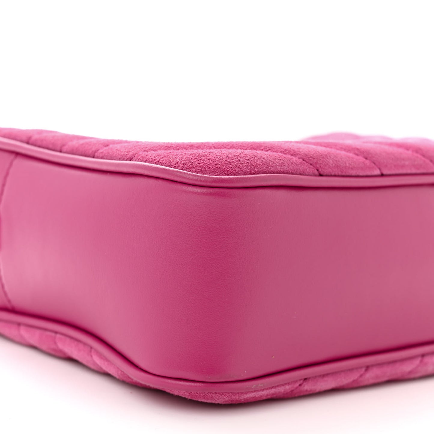 Suede Matelasse Monogram Lou Camera Bag Rose