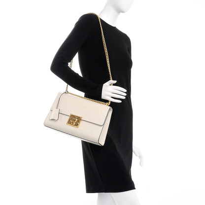 Gucci Guccissima Medium Padlock Shoulder Bag Mystic White 2 of 8