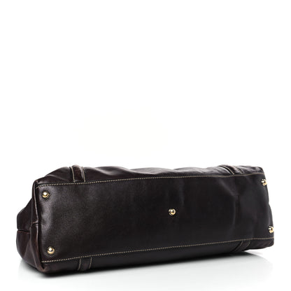 Gucci Calfskin Medium Britt Tote Dark Brown 4 of 12
