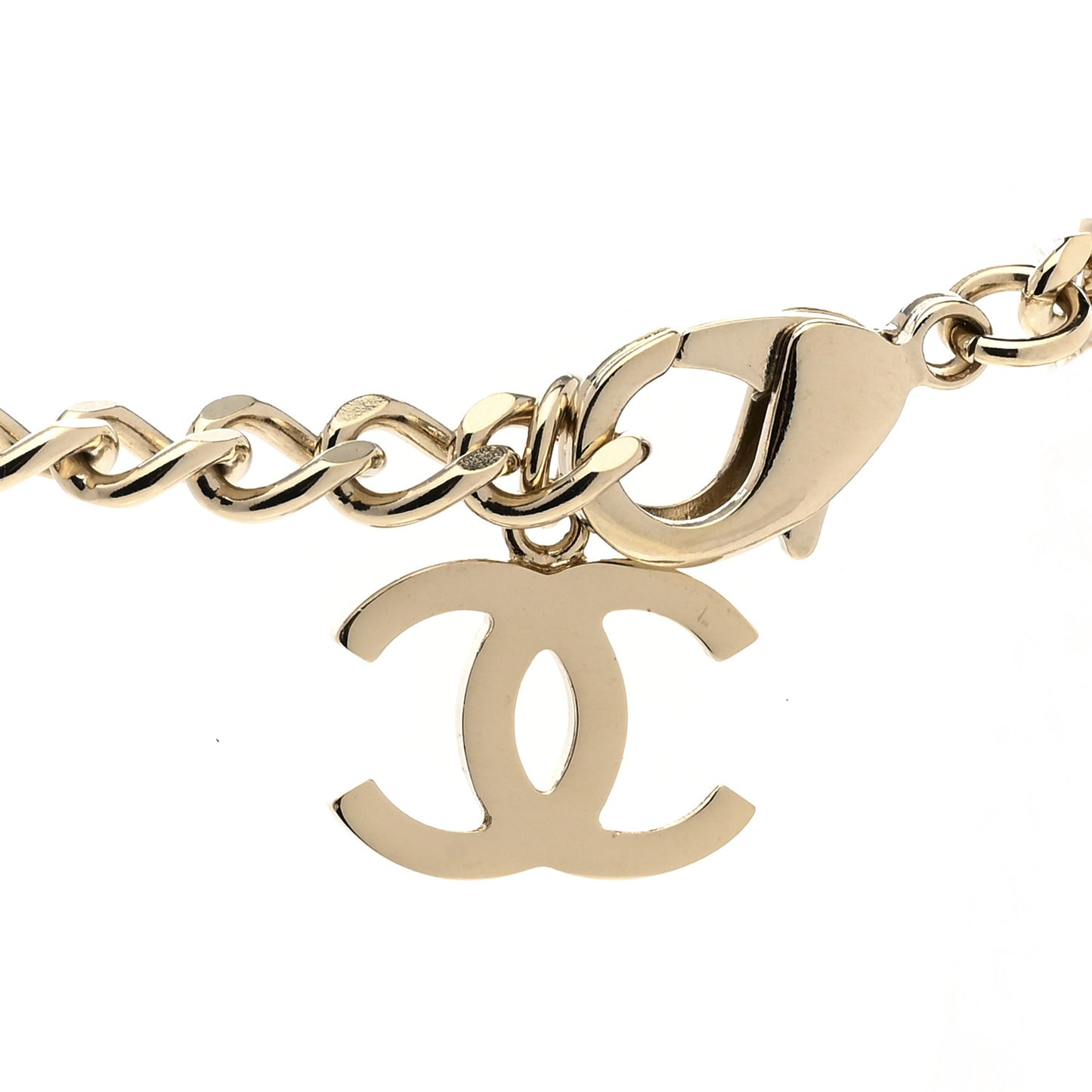 Crystal Chain CC Link Choker Gold Silver