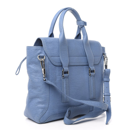 3.1 Phillip Lim 3.1 Textured Calfskin Medium Pashli Satchel Light Blue 3 of 13