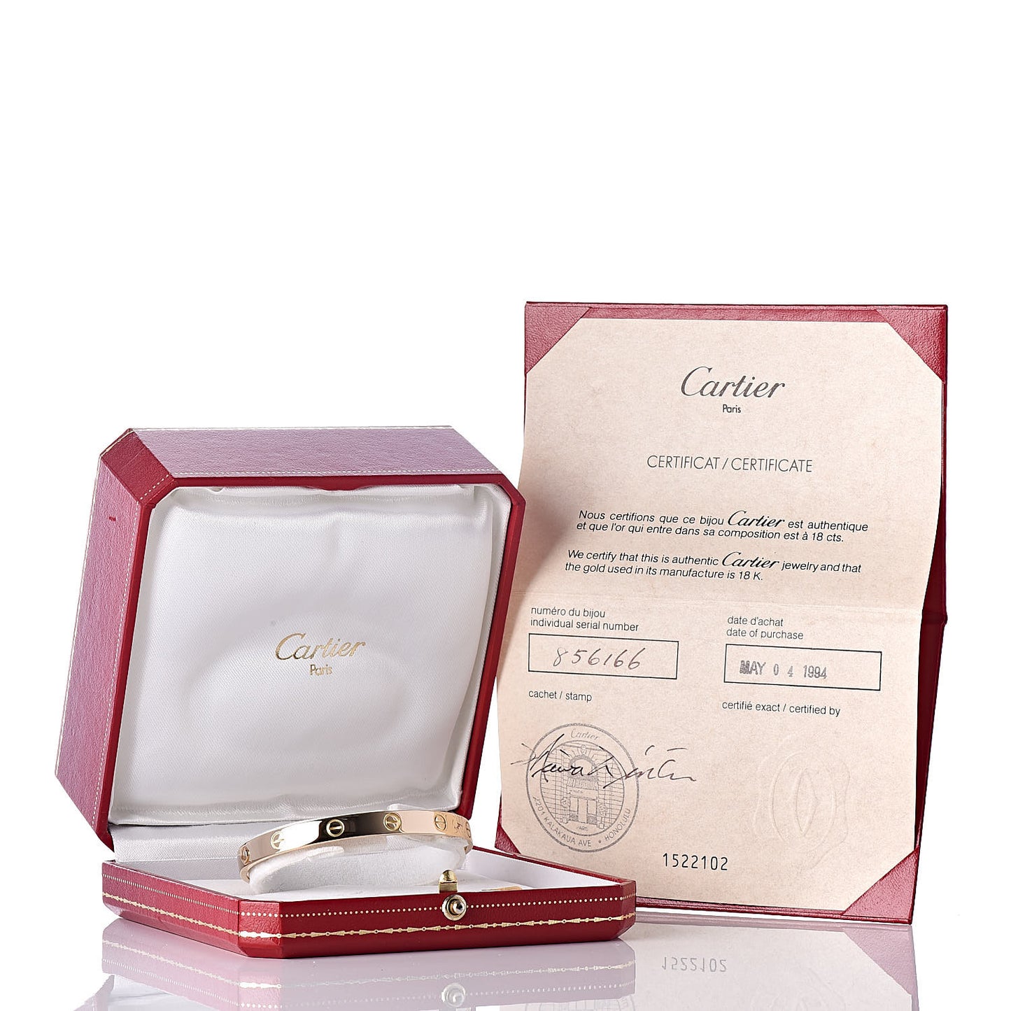 18K Yellow Gold LOVE Bracelet 18