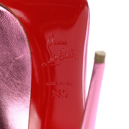 Christian Louboutin Metallic Calfskin Hot Chick 100 Pumps 36.5 Pink 6 of 8